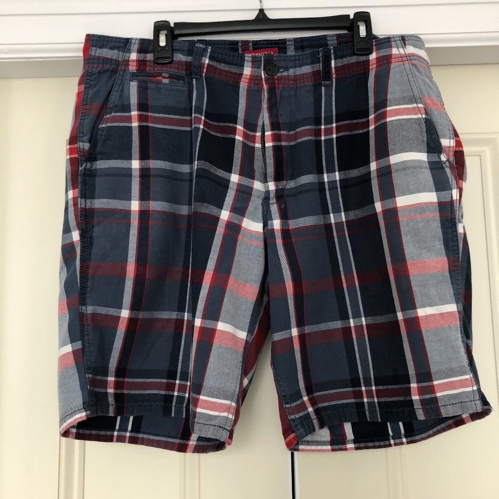 Men's Merona Cotton Plaid Shorts Sz 38